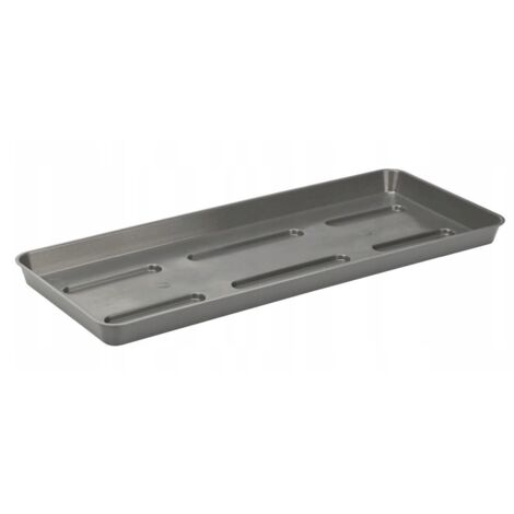 Sottovaso per fioriera da balcone, grigio, 40 cm