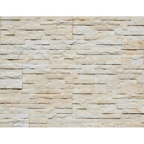 Piastrella da parete in gesso 38,5×13cm 0,40m2 crema, decorativa