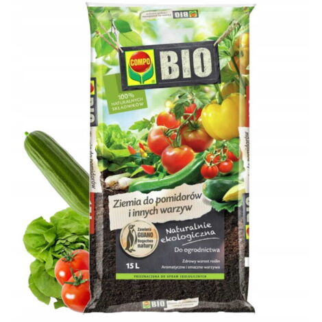 Terriccio organico, substrato naturale per pomodori e ortaggi, 15L