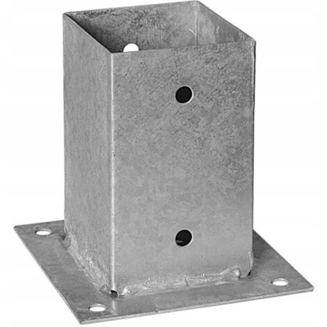 Base palo avvitata al calcestruzzo 91x150x2mm zincata