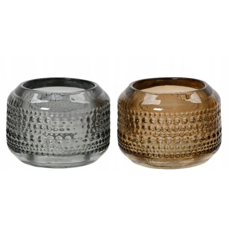 Portacandele decorativo in vetro per candele 8,2 x 5,8 cm 1 pz.