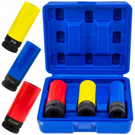 Boccole d'impatto per cerchioni in alluminio 17/19/21mm per cerchioni in lega lunghe 80mm 3 pezzi (1/5)