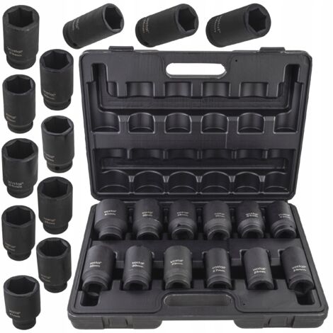 Set di bitorzoli d'impatto 24-41 mm bitorzoli d'impatto 3/4 impatto 16 pezzi valigia (1/5)
