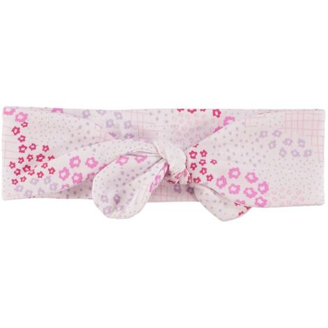 Cerchietto in jersey rosa chiaro Döll con piccoli fiori (1/3)