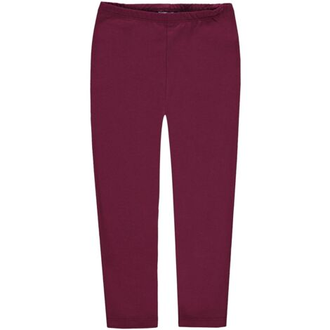Leggings Kanz color bordeaux liscio per bambine (1/3)