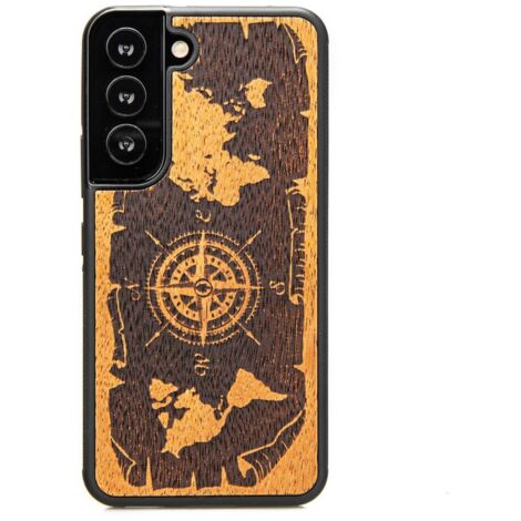 Custodia in legno per Samsung Galaxy S22 WIND ROSE MERBAU (1/4)
