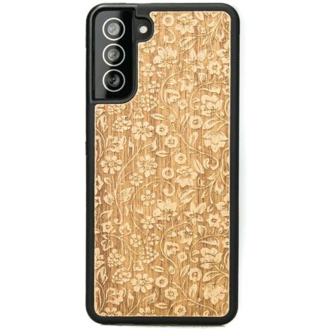 Custodia in legno per Samsung Galaxy S21 FE FIORI SELVATICI ANIEGRE (1/3)