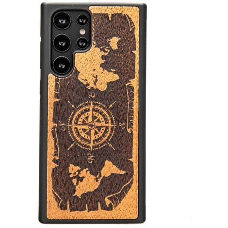 Custodia in legno per Samsung Galaxy S22 Ultra WIND ROSE MERBAU (1/4)