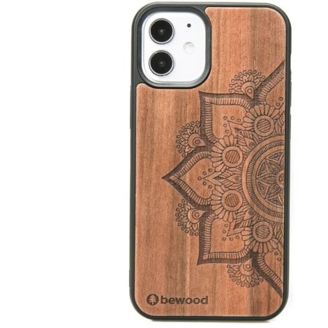 Custodia in legno per iPhone 12 Mini MANDALA MELO (1/3)