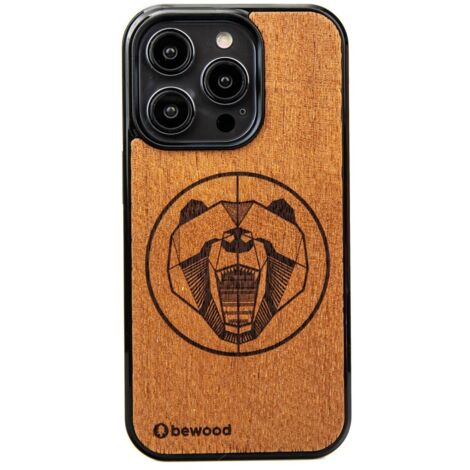 Custodia in legno Bewood per iPhone 14 Pro MERBAU BEAR (1/5)