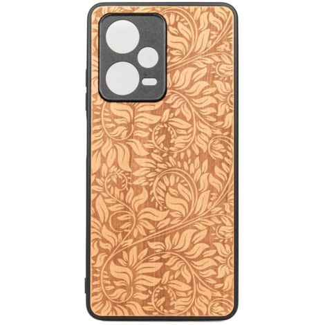 Custodia in legno Bewood Redmi Note 12 5G con foglie di mela (1/2)