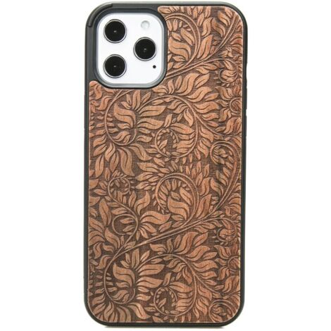 Custodia in legno con foglie di melo per iPhone 12 Pro Max (1/3)