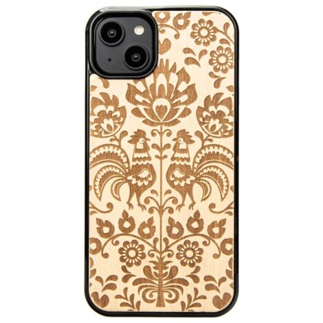 Custodia in legno Bewood per iPhone 15 Plus POLACCO FOLK ANIEGRE (1/5)