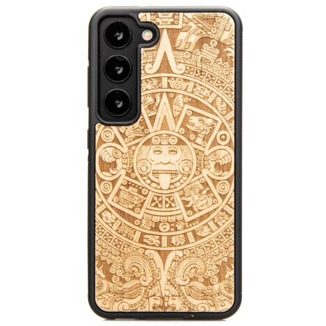 Custodia in legno Bewood per Samsung Galaxy S23 CALENDARIO AZTECO ANIEGRE (1/4)