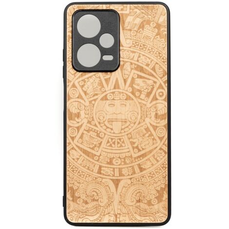 Bewood Redmi Note 12 5G Custodia in legno CALENDARIO AZTECO ANIEGRE (1/2)