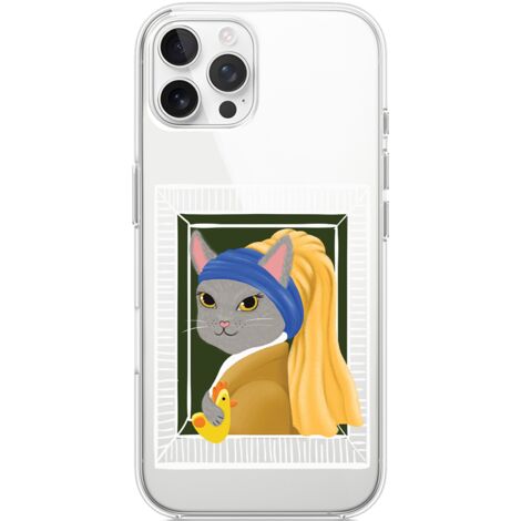Custodia per iPhone 12 Pro Max, trasparente, flessibile in silicone, gattino e pollo (1/5)