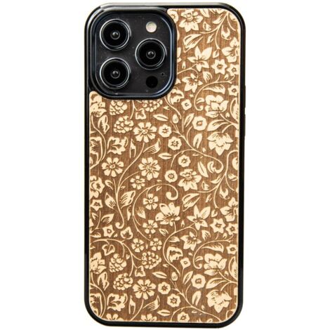 Custodia in legno Bewood per iPhone 15 Pro Max FIORI SELVATICI ANIEGRE (1/5)