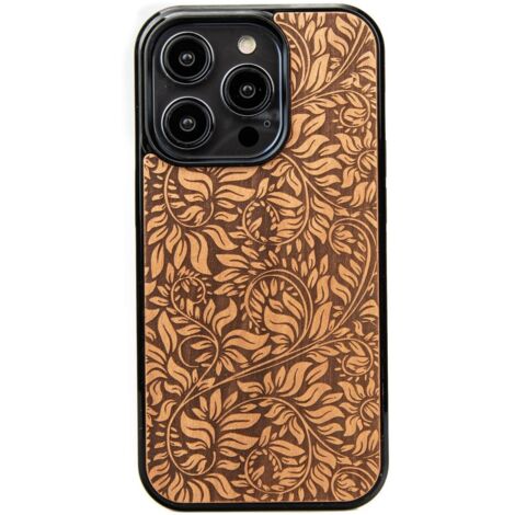 Custodia in legno Bewood per iPhone 15 Pro FOGLIE DI MELA (1/5)