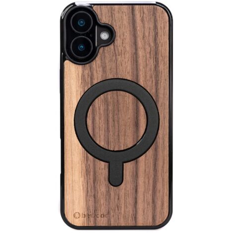 Custodia in legno Bewood per iPhone 16 Plus NOCE AMERICANO con MagSafe (1/2)