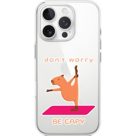 Custodia per iPhone 13 Pro, trasparente, flessibile in silicone, Capybara (1/5)