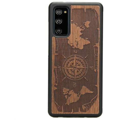 Custodia in legno per Samsung Galaxy S20 FE WIND ROSE MERBAU (1/4)
