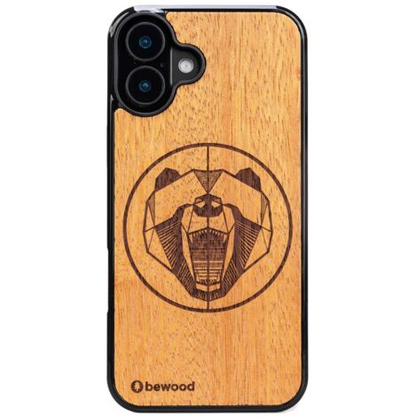 Custodia in legno Bewood per iPhone 16 Plus MERBAU BEAR (1/5)