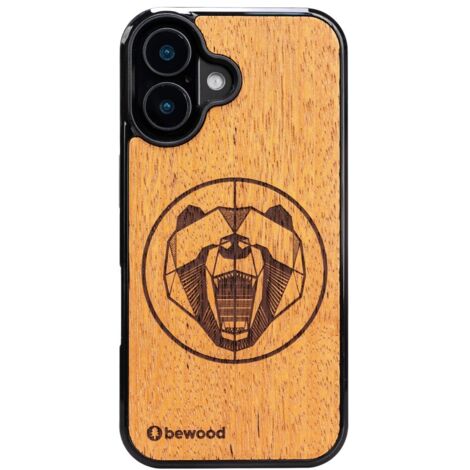 Custodia in legno Bewood per iPhone 16 Merbau Bear (1/5)