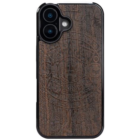 Custodia in legno Bewood per iPhone 16 CALENDARIO AZTECO ZIRICOTE (1/5)