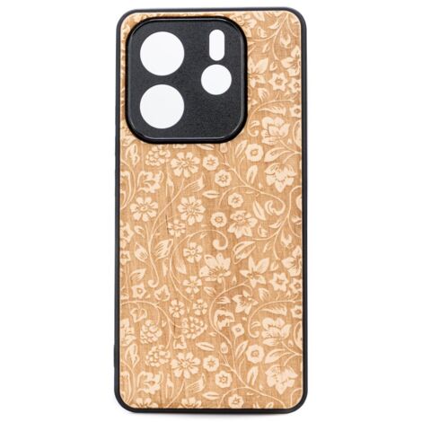 Custodia in legno Bewood per Xiaomi Redmi Note 14 5G FIORI SELVATICI ANIEGRE (1/2)