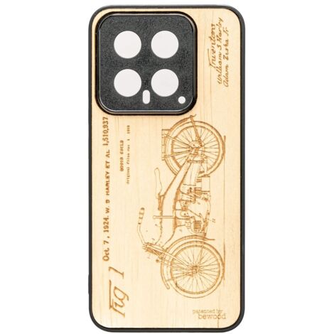 Custodia in legno Bewood per Xiaomi 14 Pro HARLEY PATENT ANIGRE (1/2)