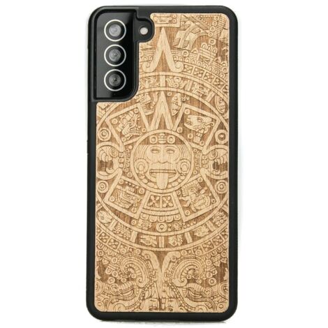 Custodia in legno per Samsung Galaxy S21 FE CALENDARIO AZTECO ANIEGRE (1/4)
