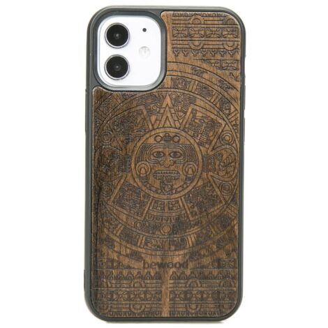 Custodia in legno per iPhone 12 Mini CALENDARIO AZTECO ZIRICOTE (1/3)