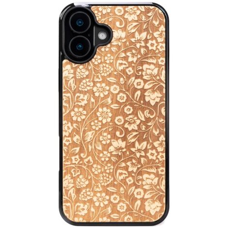 Custodia in legno Bewood per iPhone 16 Plus FIORI SELVATICI ANIEGRE (1/5)