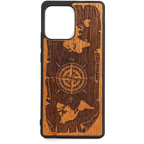 Custodia in legno Bewood per Motorola Edge 40 WIND ROSE MERBAU (1/2)
