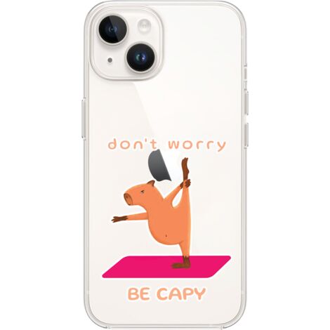 Custodia per iPhone 13 Mini, trasparente, flessibile in silicone, Capybara (1/5)