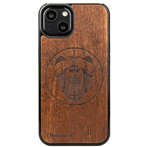 Custodia in legno per iPhone 13 MERBAU BEAR (1/3)