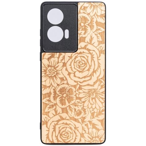 Custodia in legno Bewood per Motorola Edge 50 Fusion ROSES ANIEGRE (1/2)