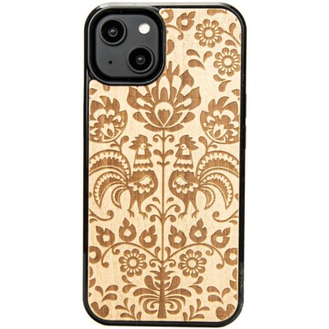 Custodia in legno Bewood per iPhone 14 POLACCO FOLK ANIEGRE (1/5)
