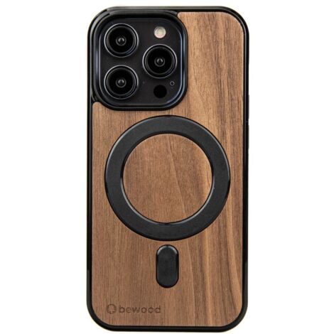 Custodia Bewood per iPhone 14 Pro in noce americano con protezione MagSafe (1/5)