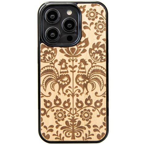 Custodia in legno Bewood per iPhone 14 Pro POLACCO FOLK ANIEGRE (1/5)