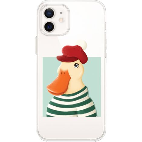 Custodia Flexi in silicone trasparente per iPhone 12 Mini, anatra (1/5)