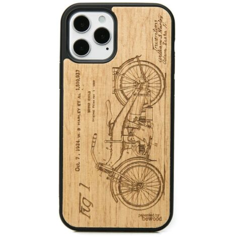 Custodia in legno per iPhone 12 / 12 Pro HARLEY PATENT ANIEGRE (1/3)