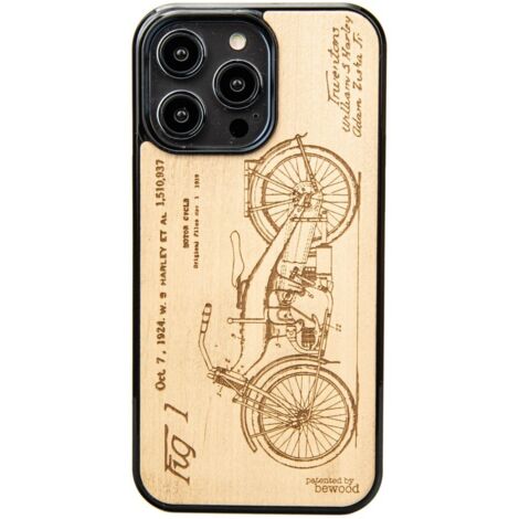 Custodia in legno Bewood per iPhone 15 Pro Max HARLEY PATENT ANIEGRE (1/5)