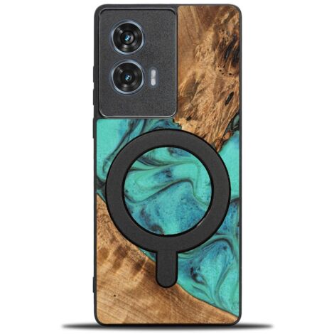 Custodia Bewood Unique per Motorola Edge 50 Fusion - Turchese con MagSafe (1/2)