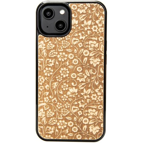 Custodia in legno Bewood per iPhone 15 FIORI SELVATICI ANIEGRE (1/5)