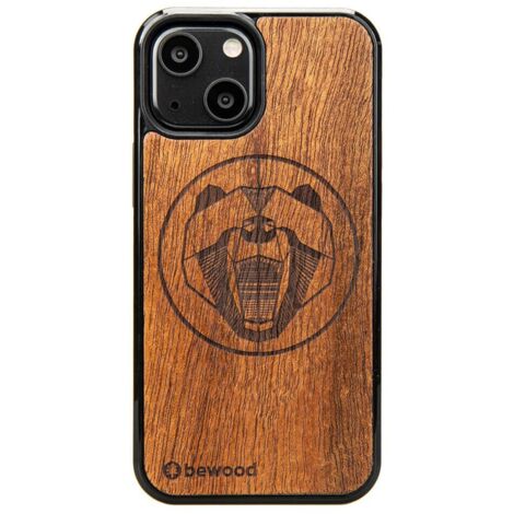 Custodia in legno per iPhone 13 Mini MERBAU BEAR (1/3)