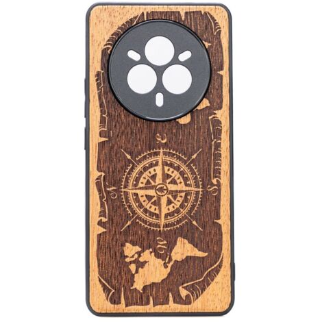 Custodia in legno Bewood per Realme 14 Pro 5G WIND ROSE MERBAU (1/2)