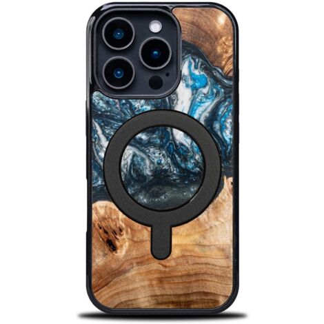 Custodia esclusiva Bewood per iPhone 16 Pro - Pianeti - Terra con MagSafe (1/5)