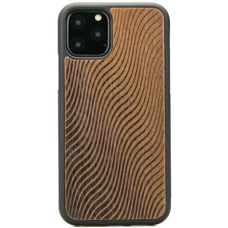 Custodia in legno per iPhone 11 PRO WAVES MERBAU (1/3)