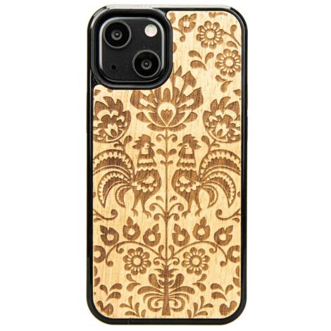 Custodia in legno per iPhone 13 Mini POLACCO FOLK ANIEGRE (1/3)